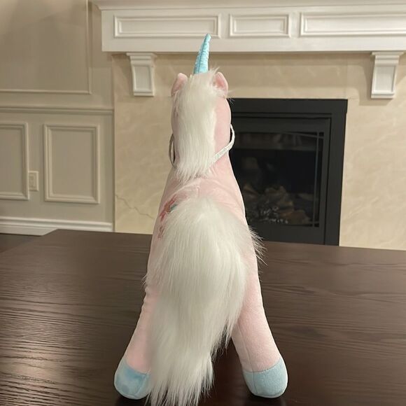 Gund Starflower Unicorn Plush Stuffed Animal 14” Pale Pink Blue Horn 6049793 - Picture 5 of 8